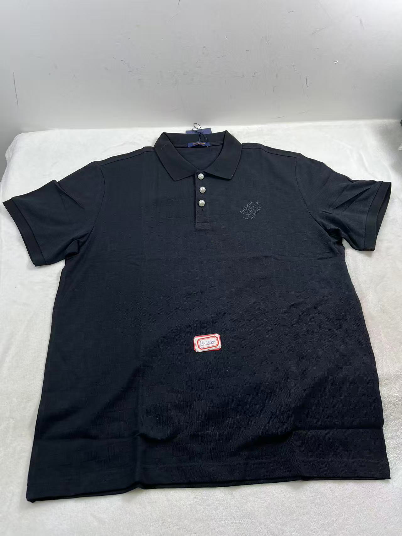 LV black men's polo shirt
