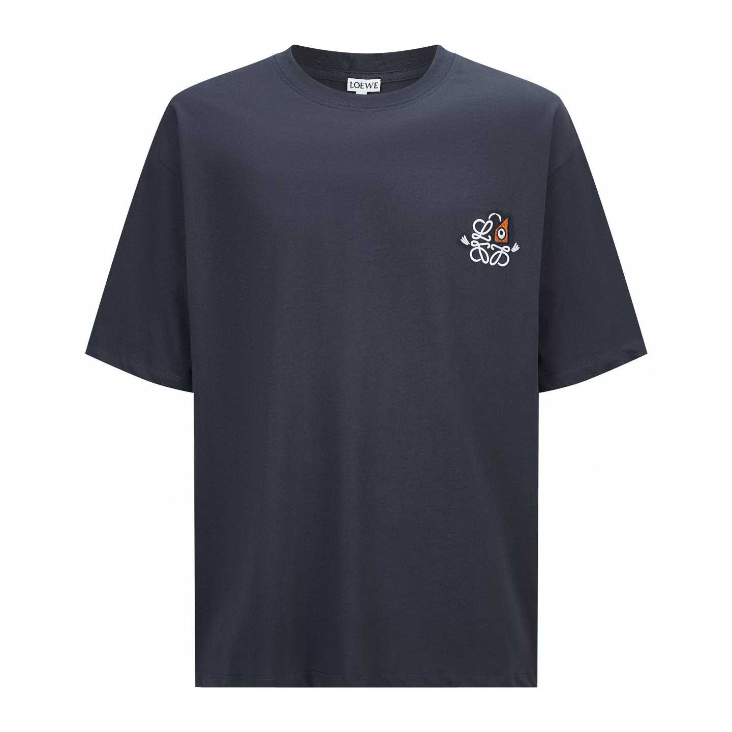 Loewe Anagram cotton jersey T-shirt with a frog embroidery at the chest