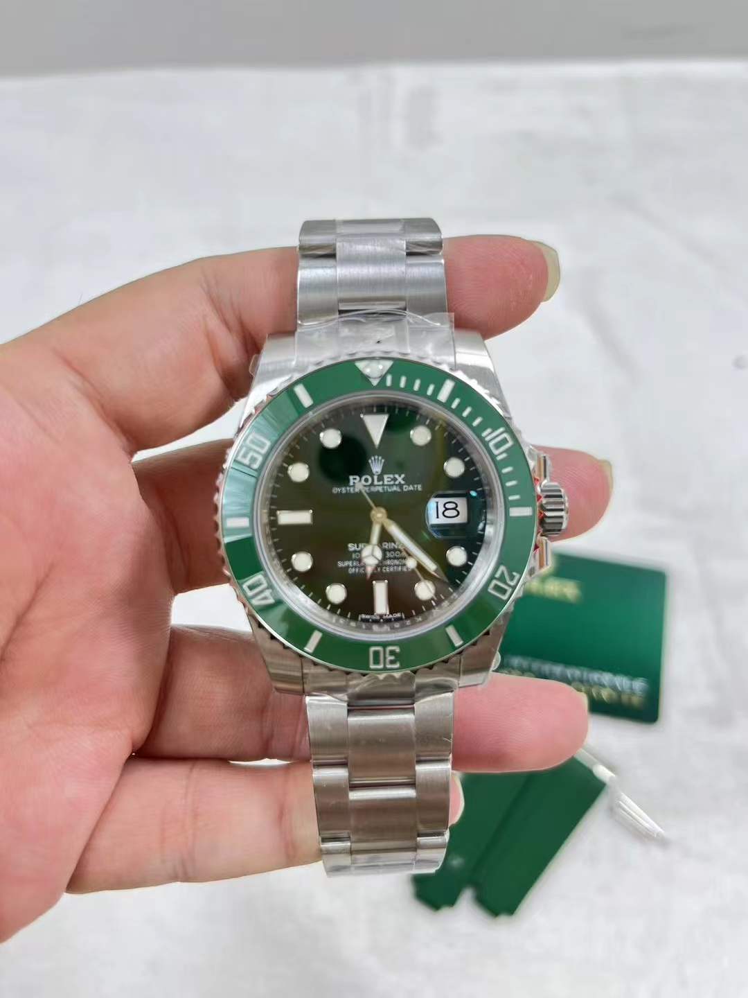 ROLSUB0326 - Submariner 116610LV 904L SS/SS Green VSF VS3135 $498