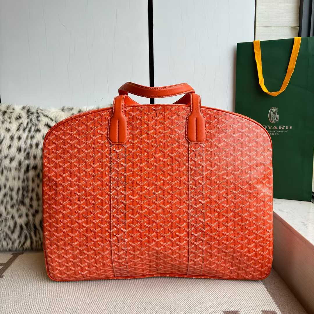 Goyard Boeing 45 duffel bag in orange Goyardine canvas