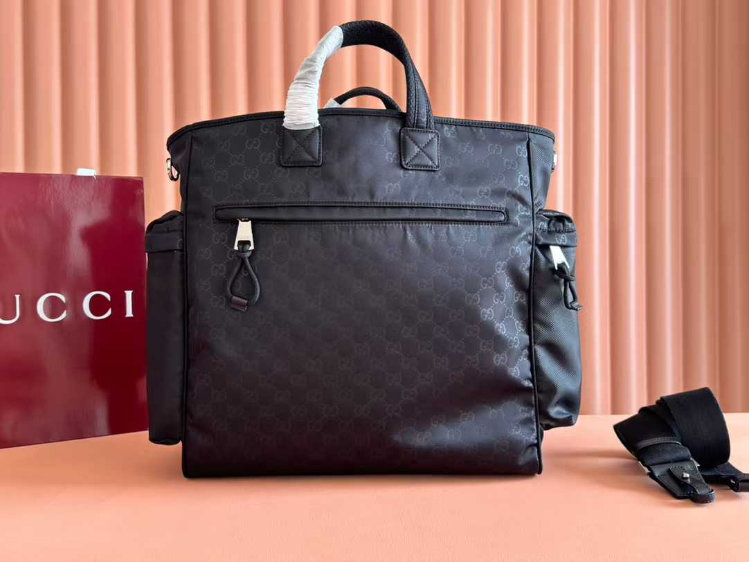 Gucci Nexus large tote bag in black GG nylon