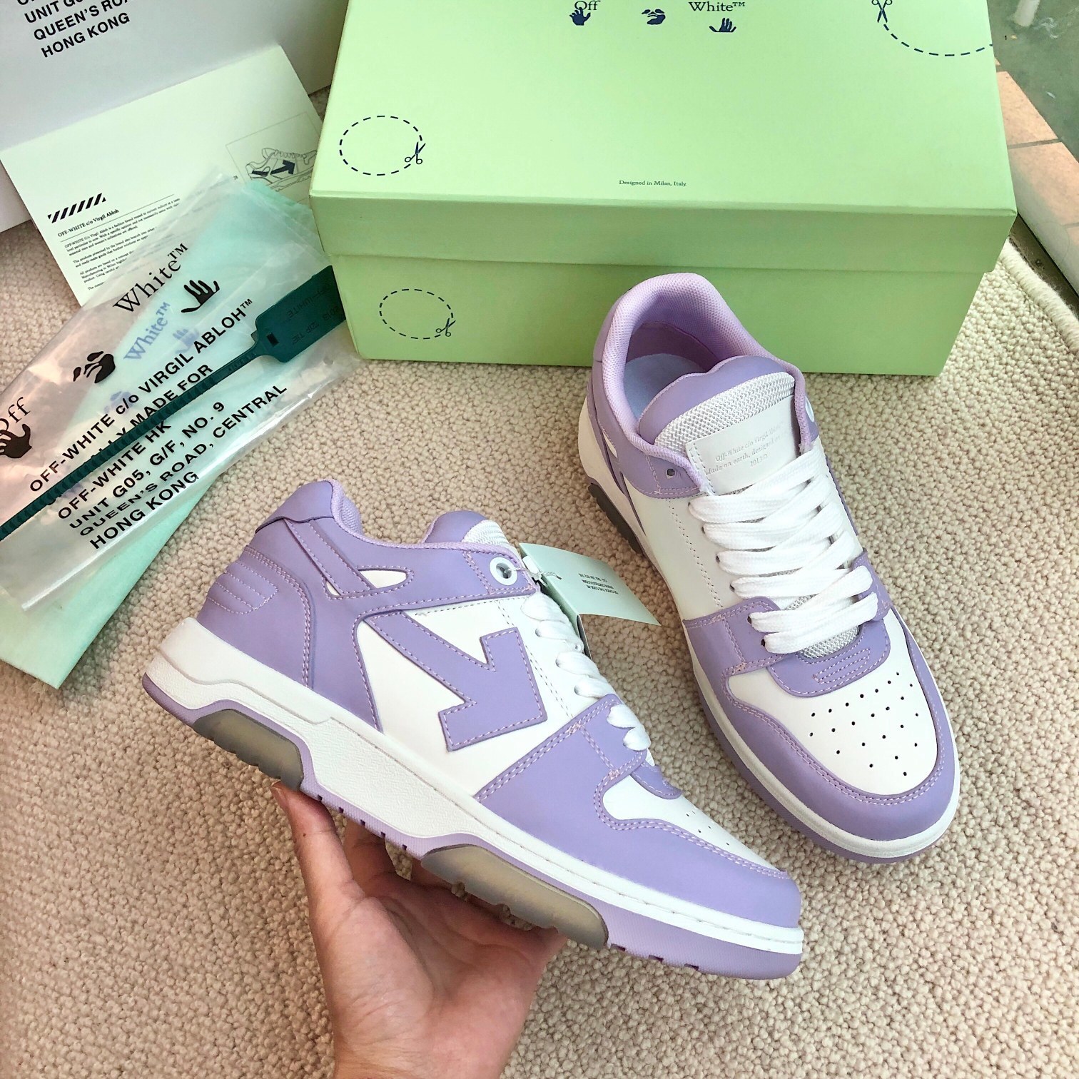 Off-White Wmns Out of Office 'Lilac Purple' sneakers