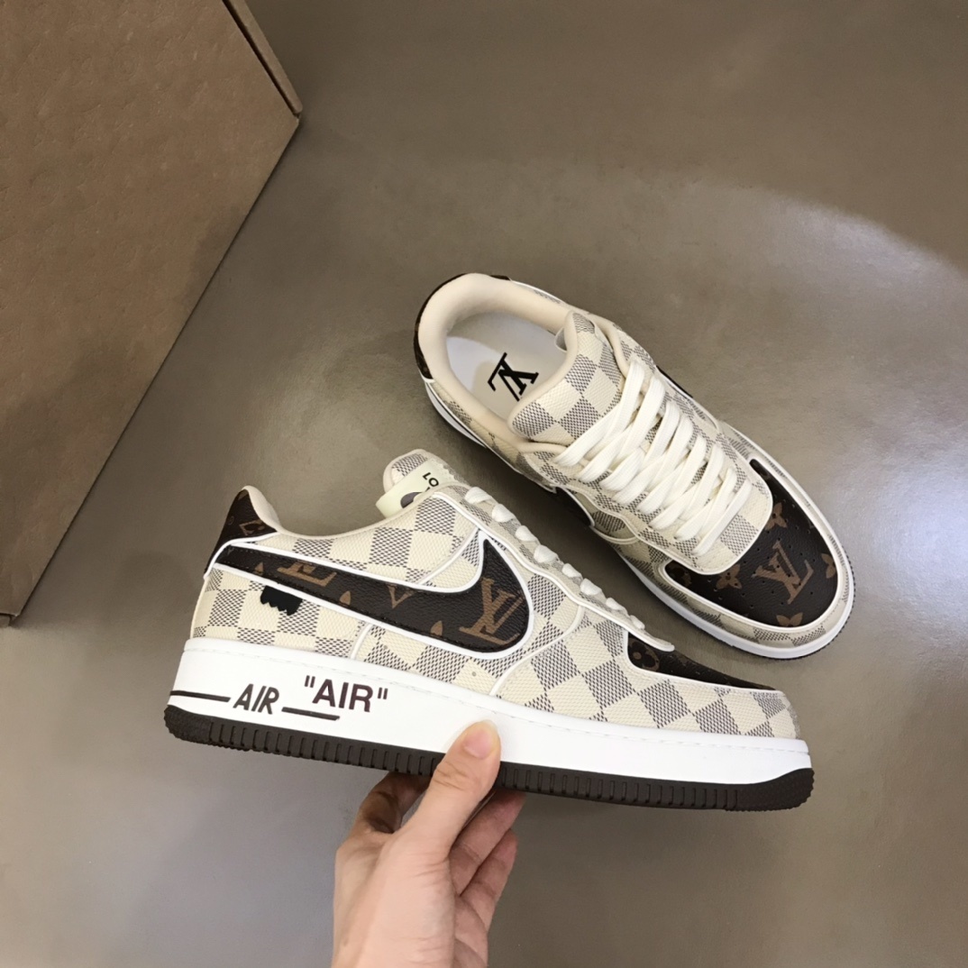 Nike x Louis Vuitton Air Force 1 Low sneaker part of a collaboration directed by Virgil Abloh for the Louis Vuitton Men's Spring-Summer 2022 collection