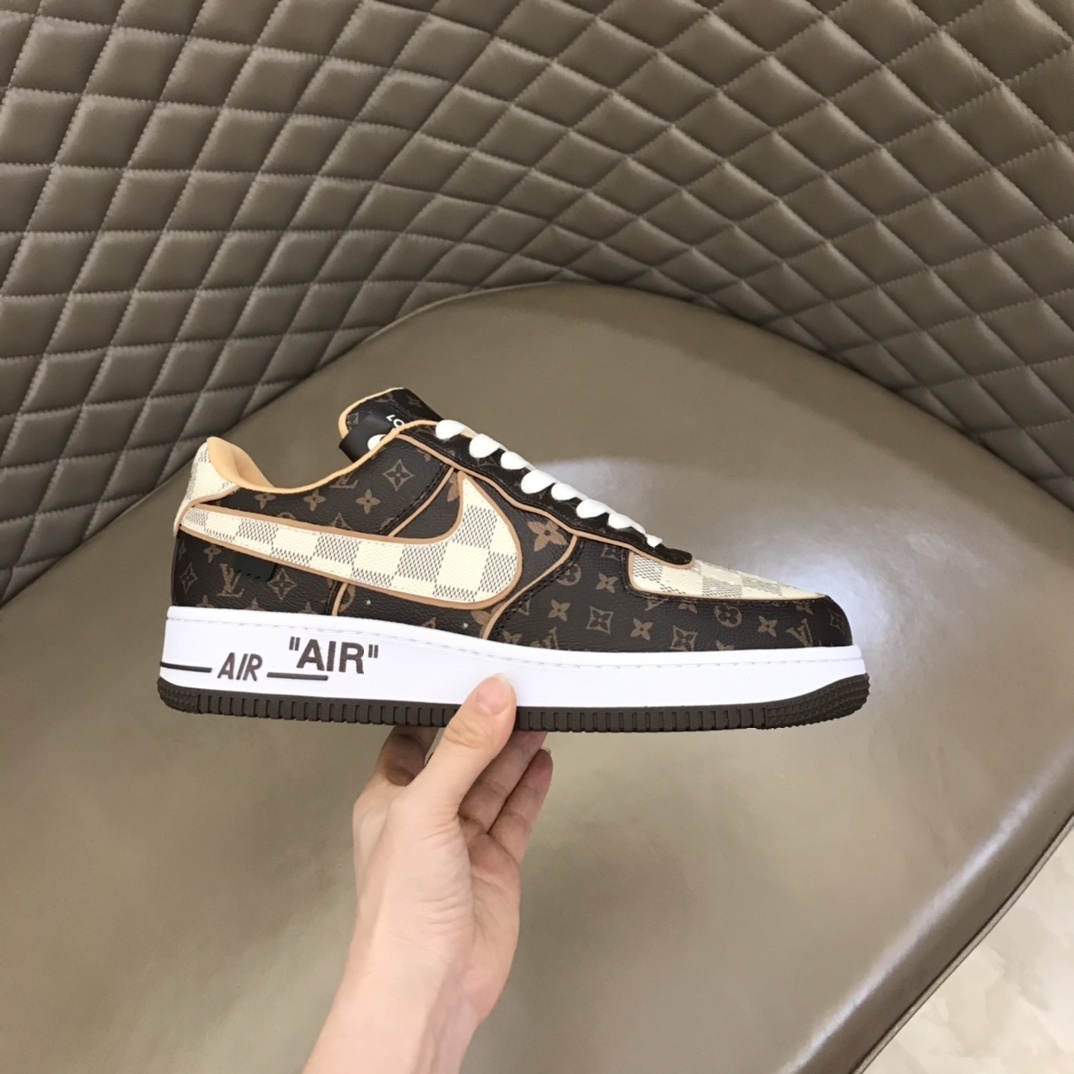 LV x Nike Air Force 1 Low in brown and beige sneaker