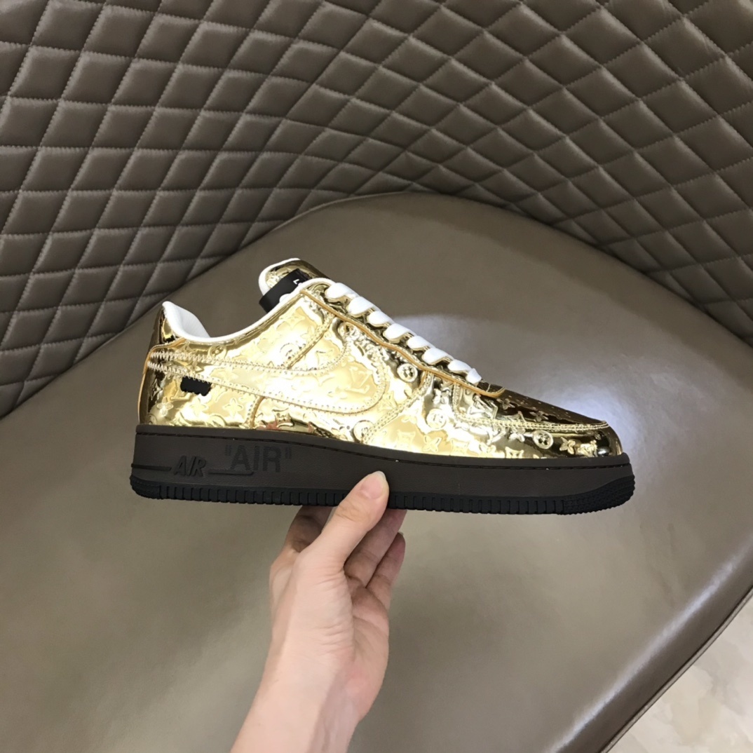 Nike x Louis Vuitton Air Force 1 Low "Virgil Abloh - Metallic Gold" sneaker