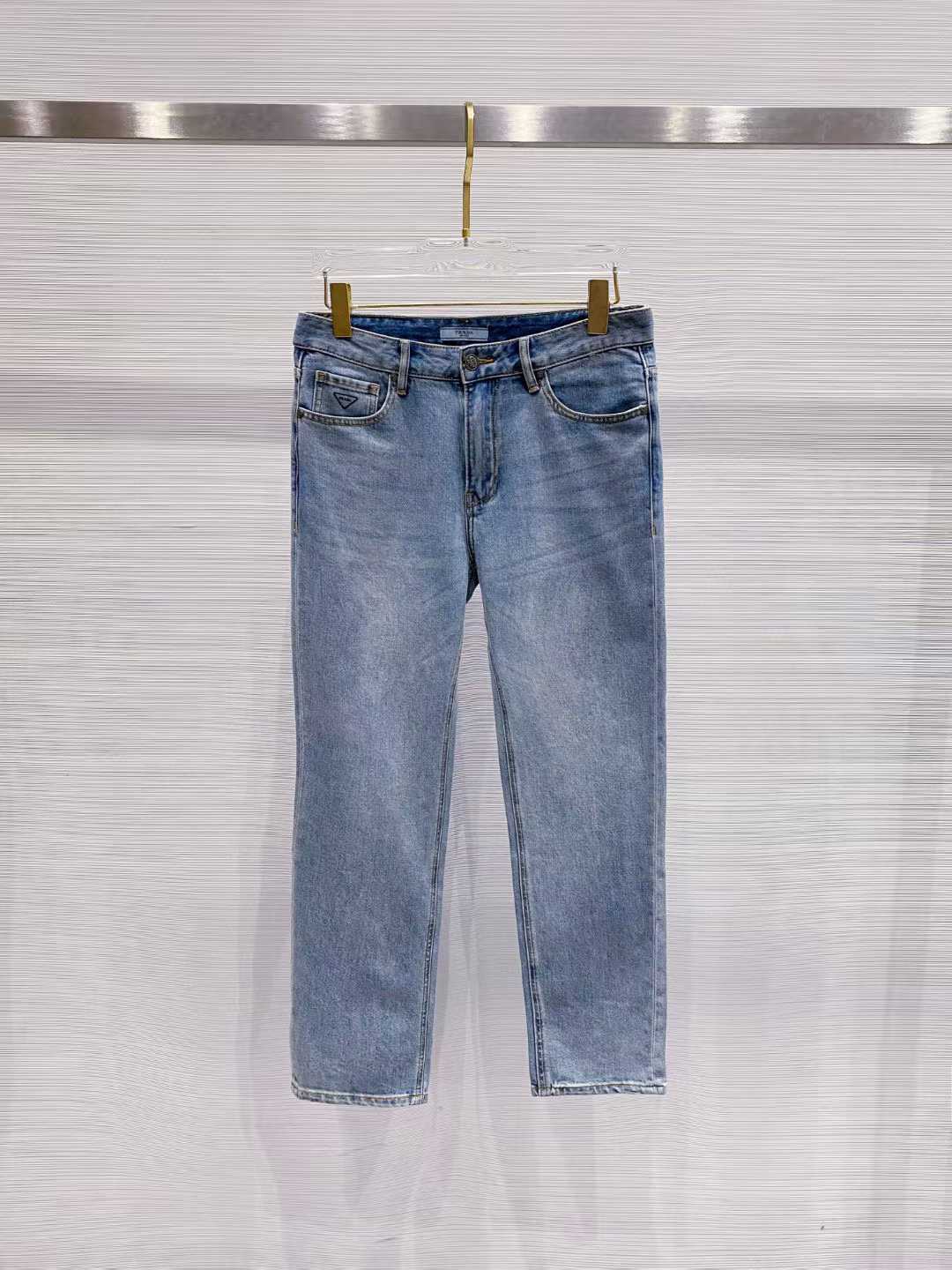Prada regular straight-fit light blue jeans