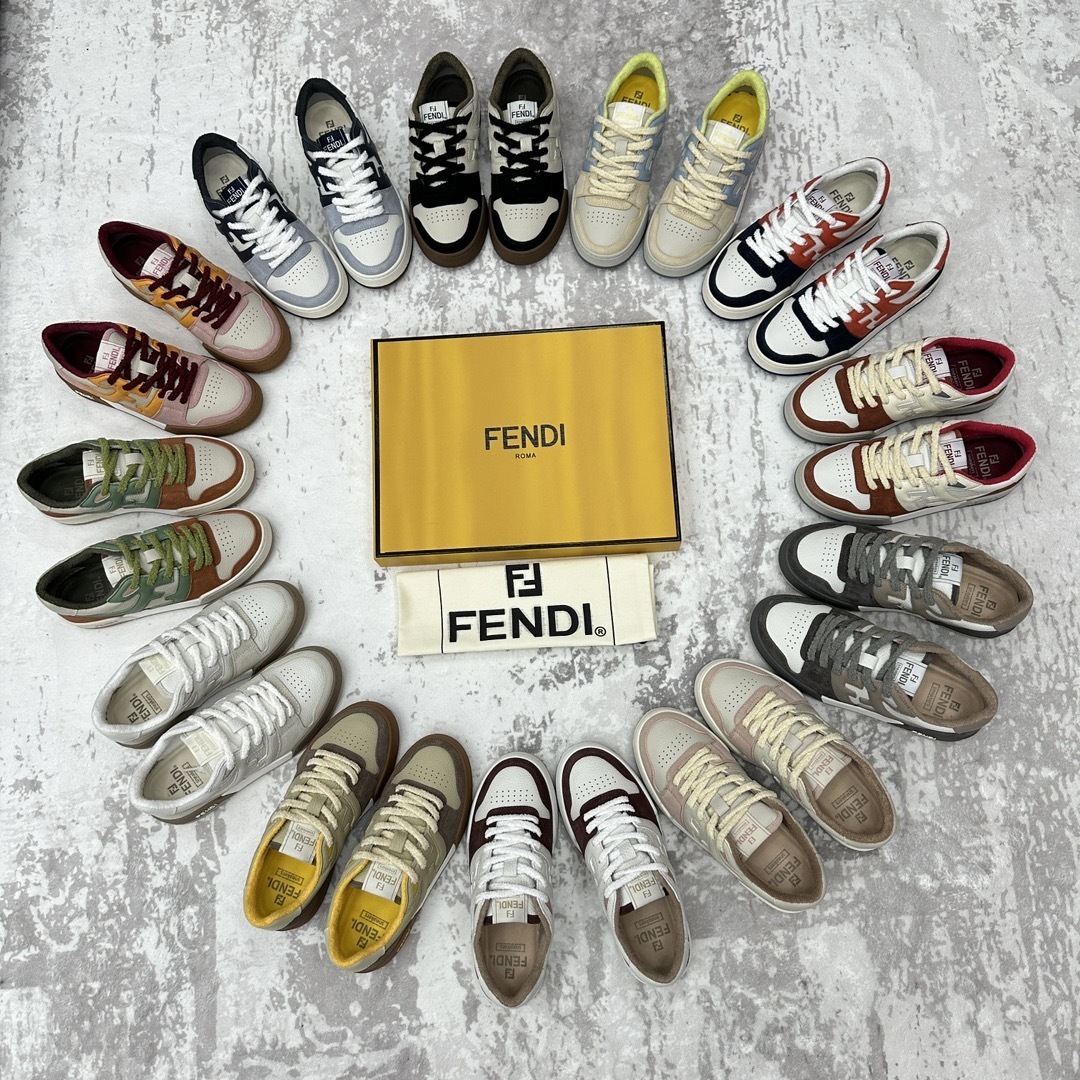 Fendi Match low-top sneakers in various colors and materials
