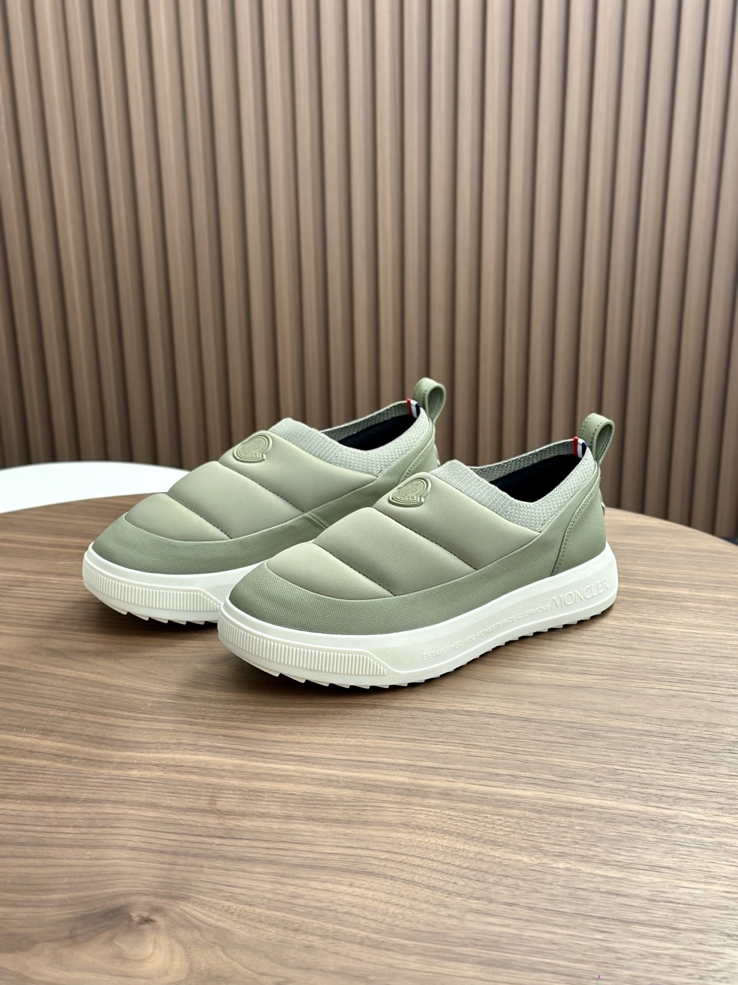 Moncler Altive slip-on sneaker in sage green