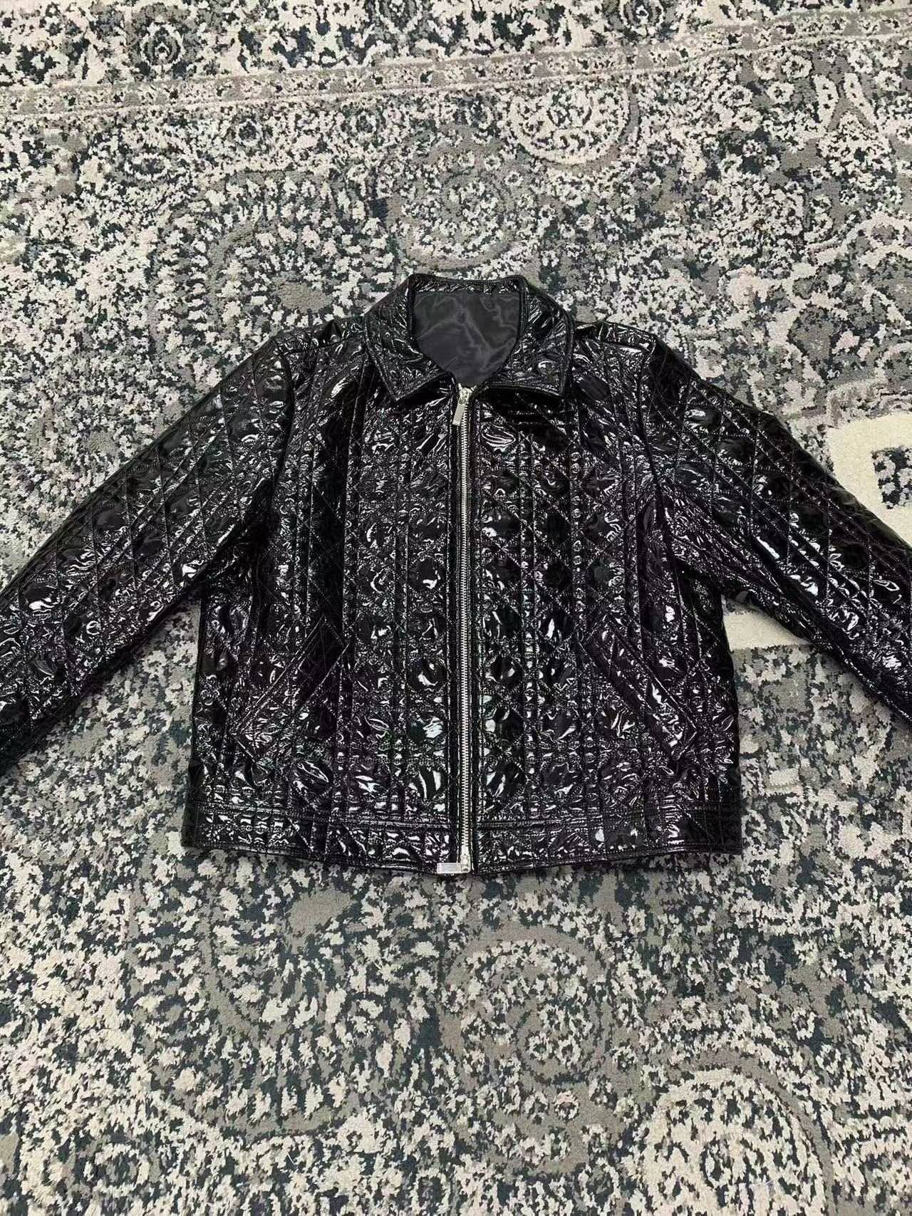 Dior Homme cannage quilted leather jacket Black