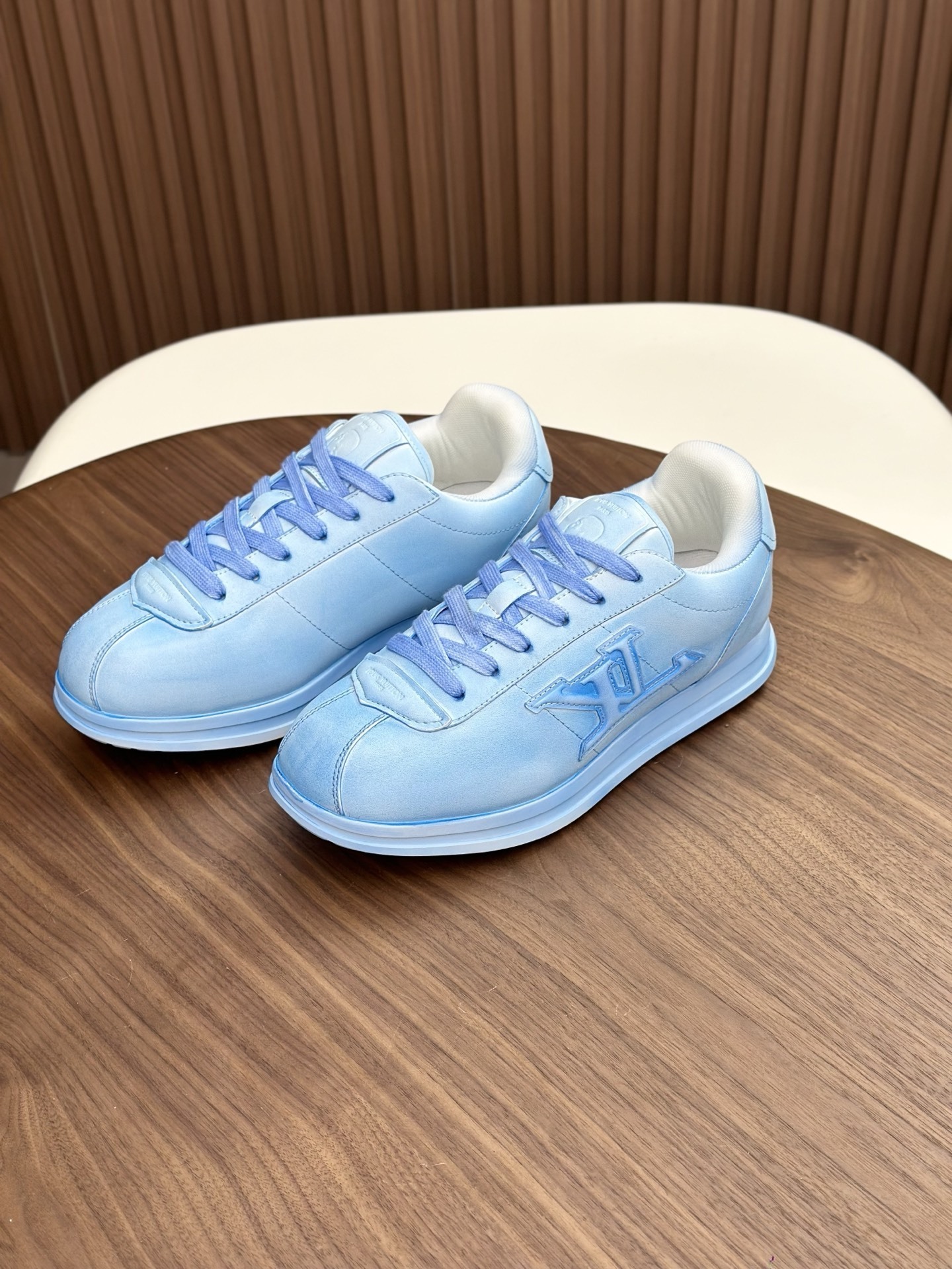 LV Buttersoft Sneaker in the light blue color