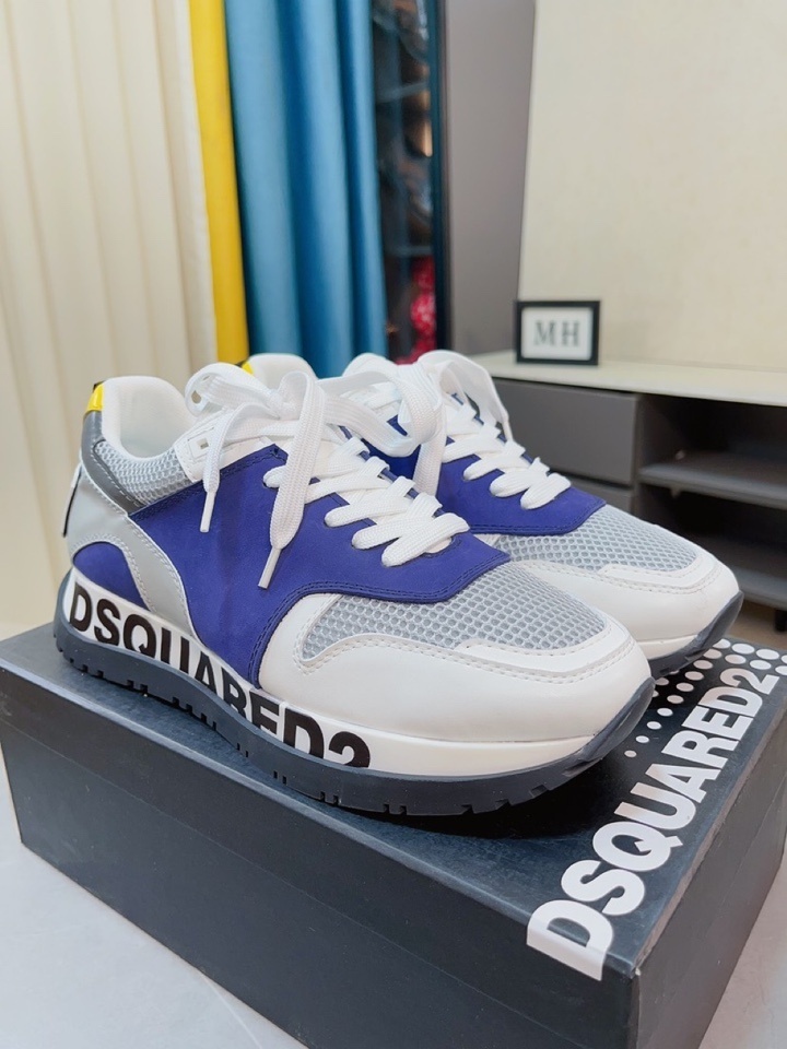 Dsquared2 Icon Running sneakers in white, blue, and grey