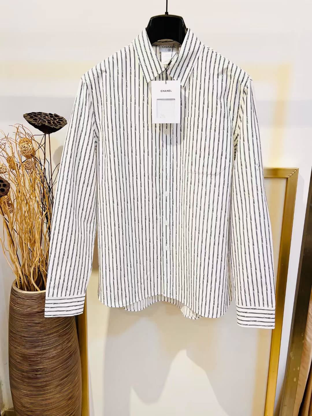Chanel striped button-down shirt