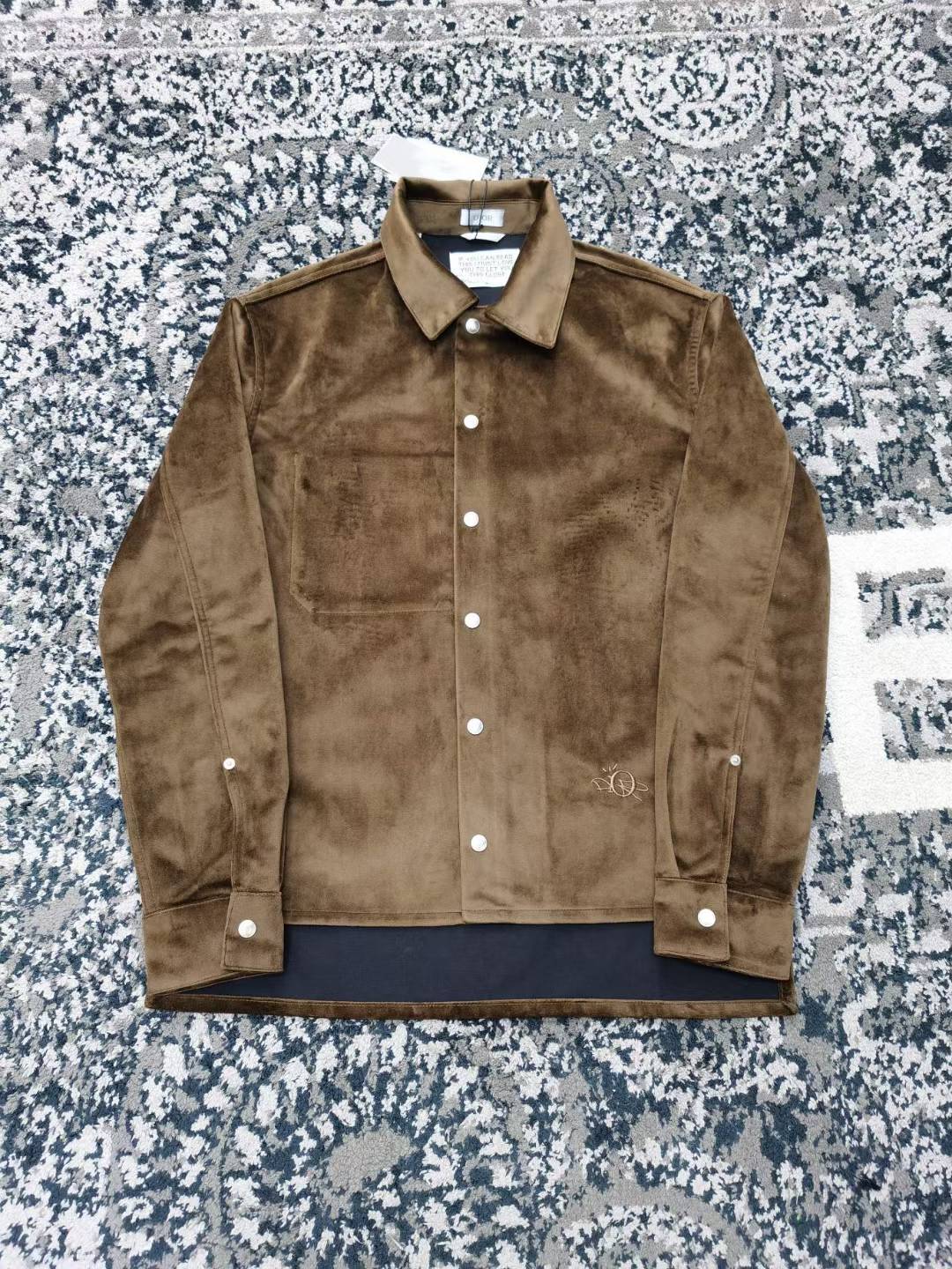 Dior x Cactus Jack Oversized Overshirt in brown suede