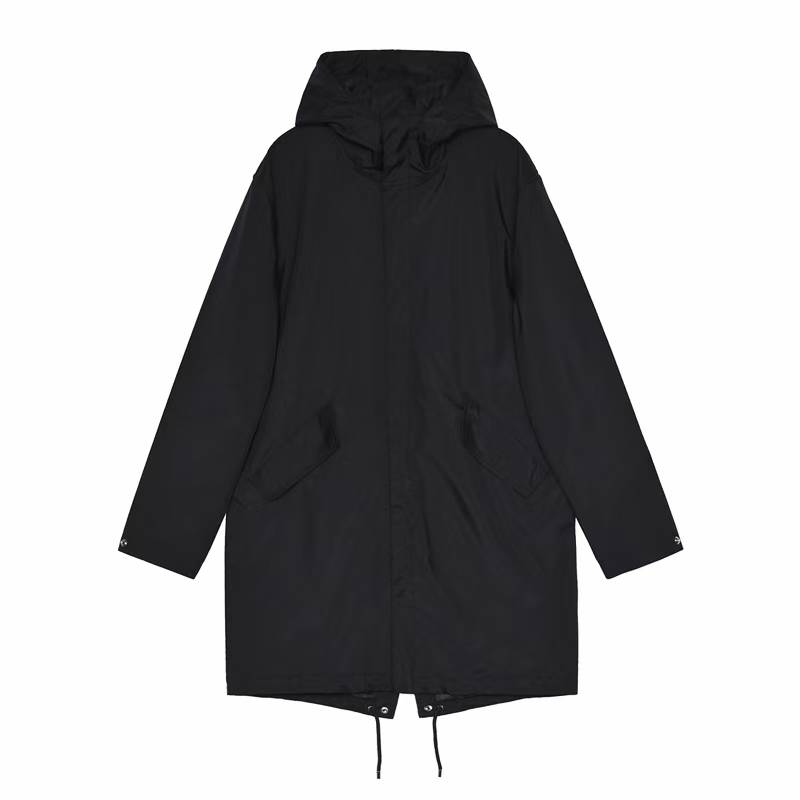 christian dior black hooded city parka jacket