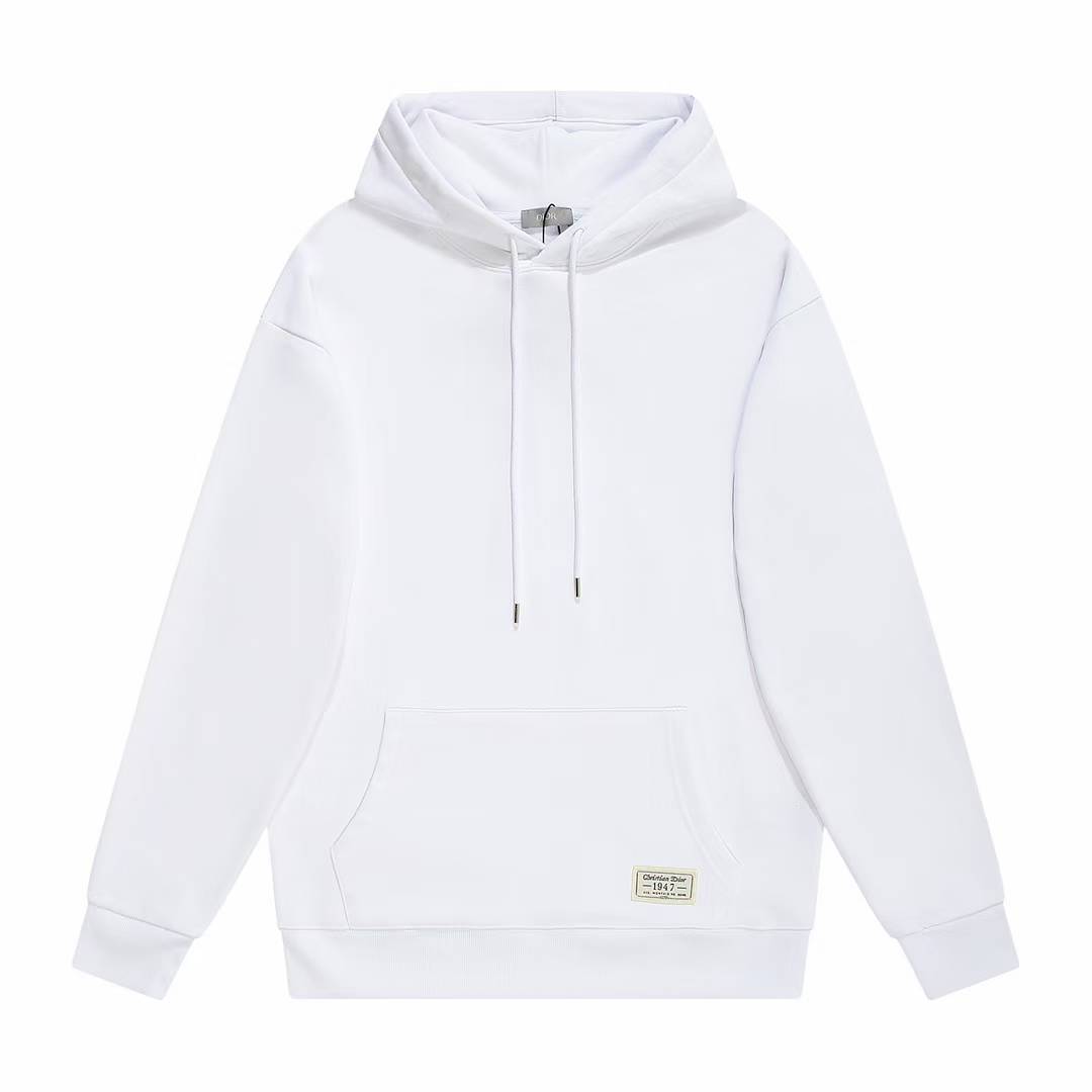 Dior Relaxed-Fit CD 1947 Hooded Sweatshirt white