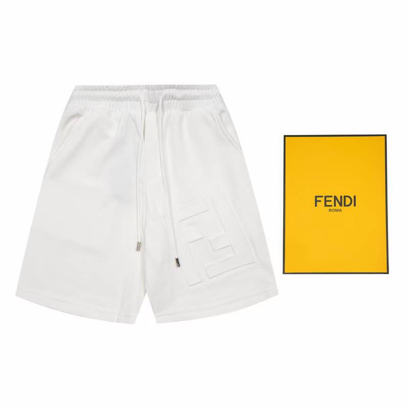 Fendi Kids FF-motif cotton bermuda shorts in white