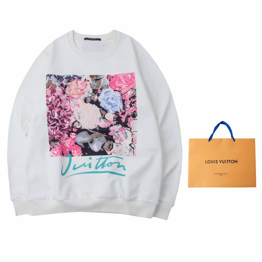 LV Flower Tapestry Print T-Shirt in Milky White