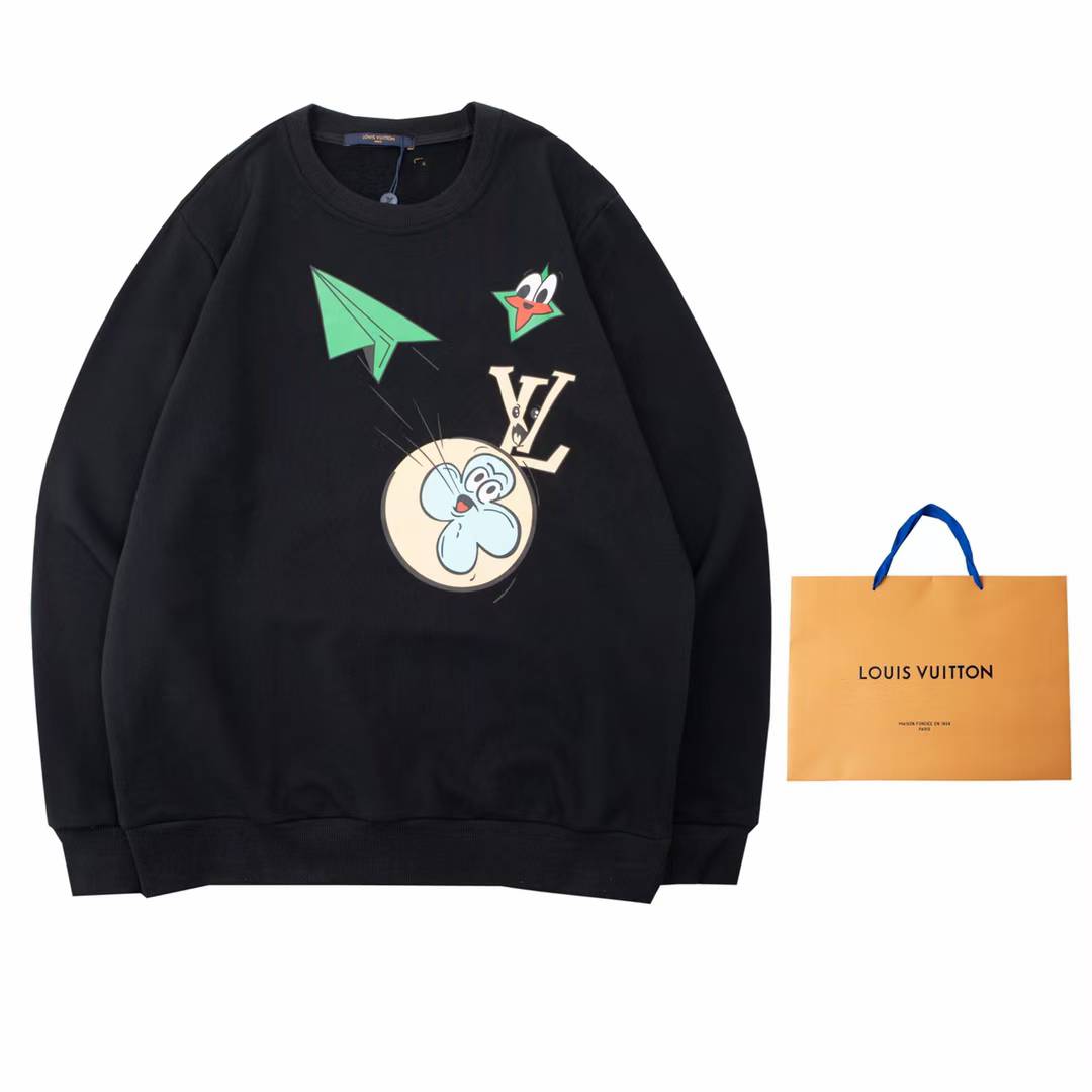 LV airplane embroidered sweatshirt