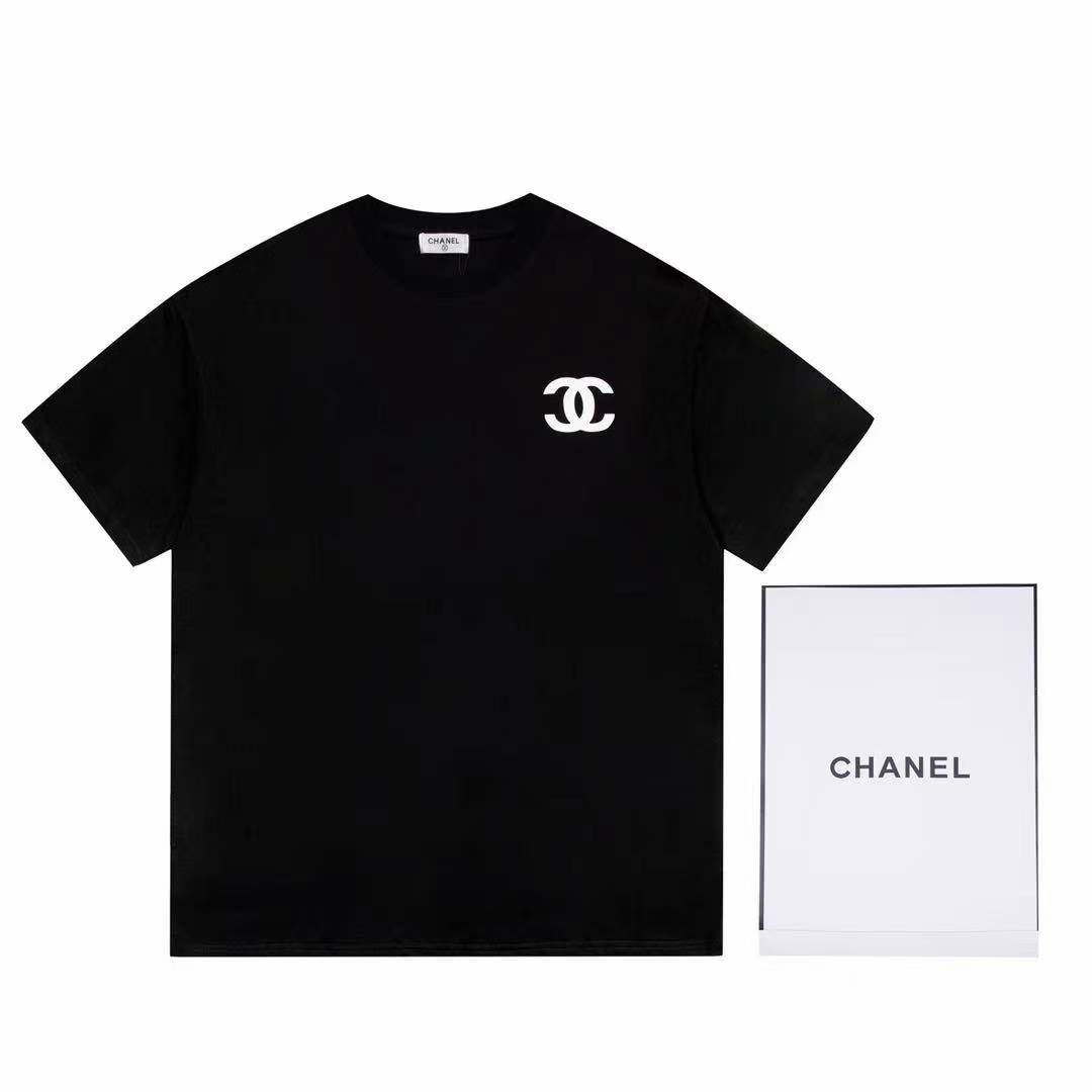 Chanel CC logo T-shirt Black