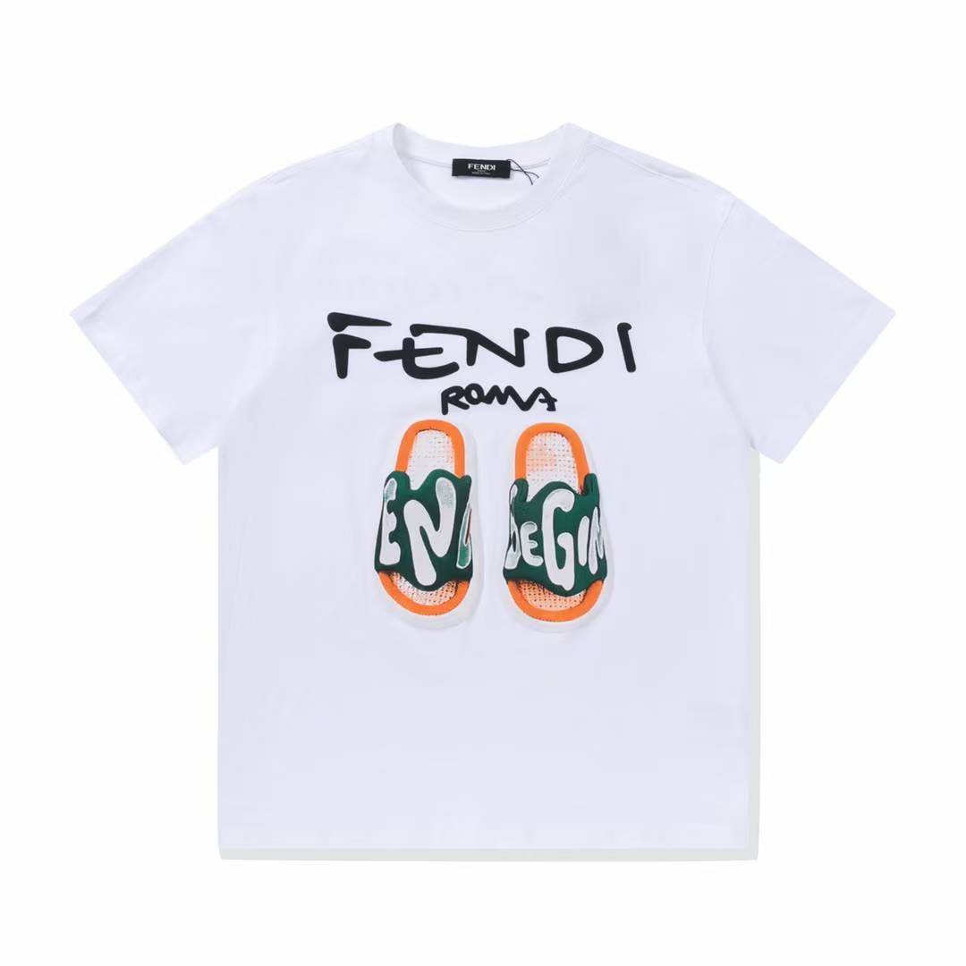 Fendi Roma cotton T-shirt White