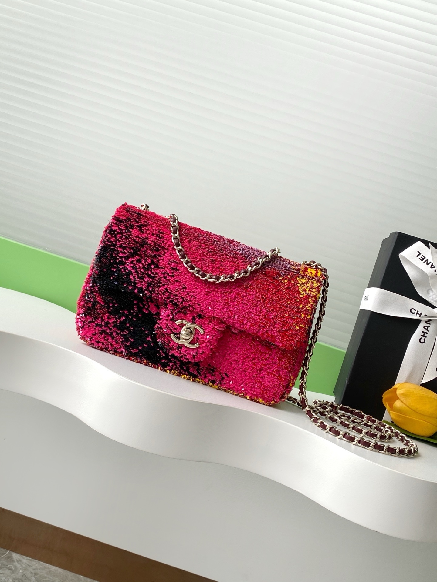 Chanel Sequin Mini Flap Bag in a multi-colored
