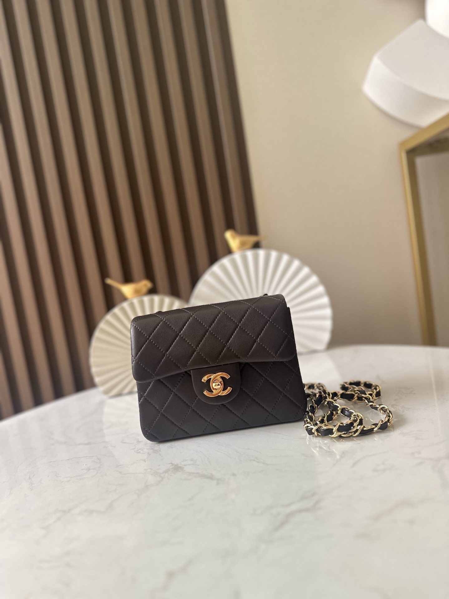 Chanel Mini Flap Bag black lambskin or caviar leather
