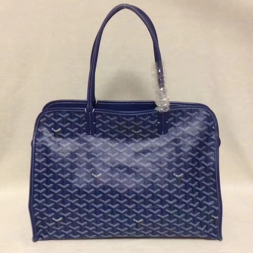 Goyard Hardy PM bag in blue Goyardine canvas