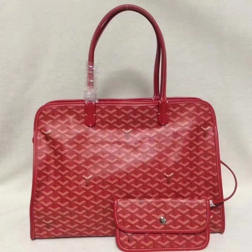 Goyard Sac Hardy PM pet carrier tote bag in red Goyardine coated canvas