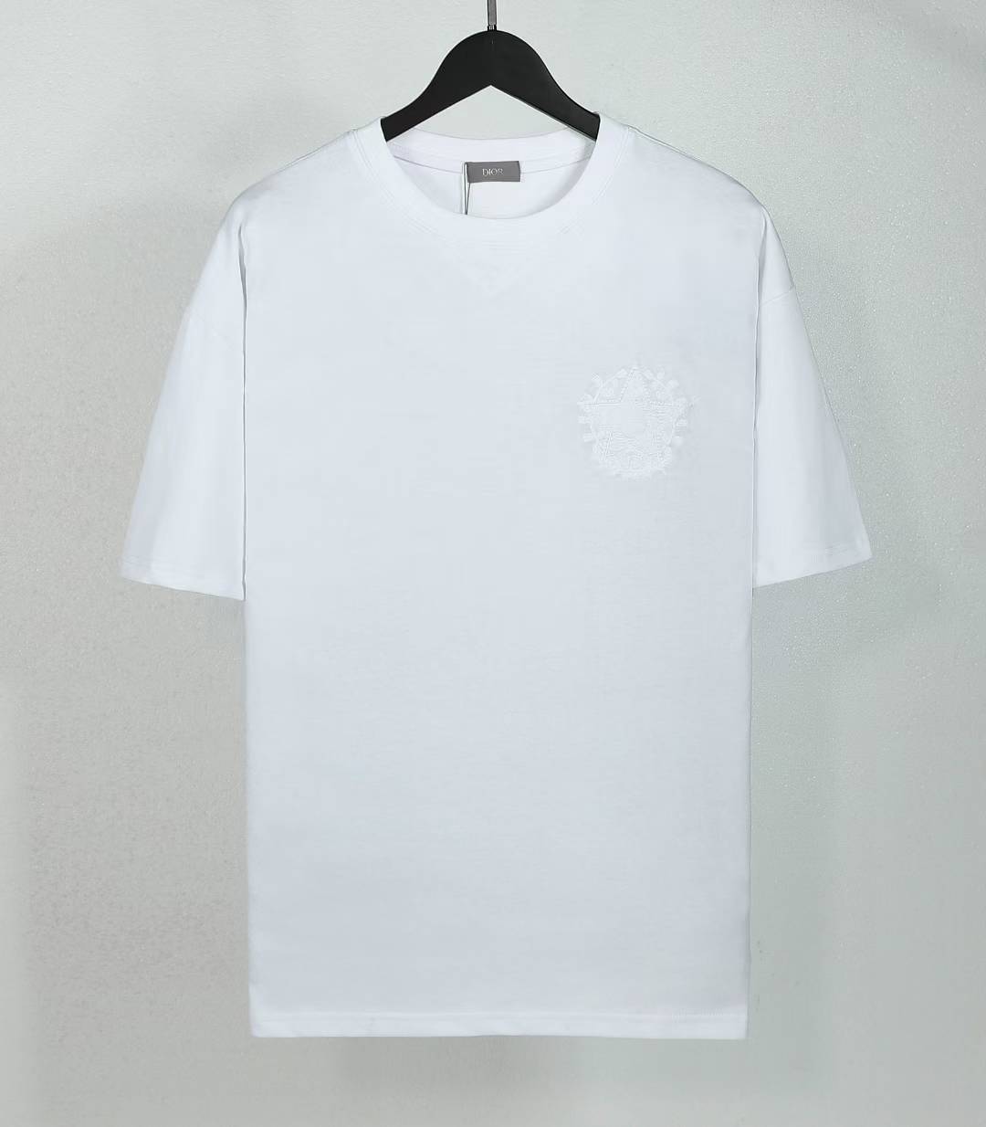 Dior CD Étoile Embroidered Oversized White T-shirt in cotton jersey