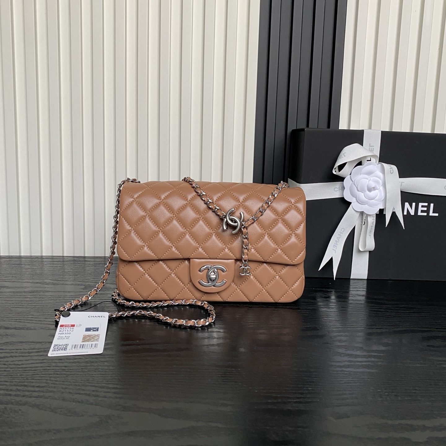 Chanel Classic Flap bag in caramel caviar leather