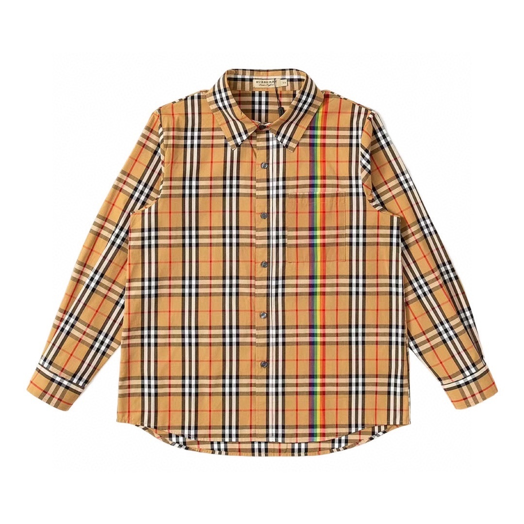 Burberry Vintage Check-pattern cotton shirt in archive beige