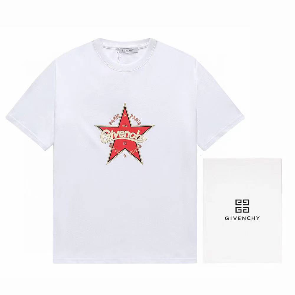 Givenchy cotton T-shirt in white with a GIVENCHY Stamp print