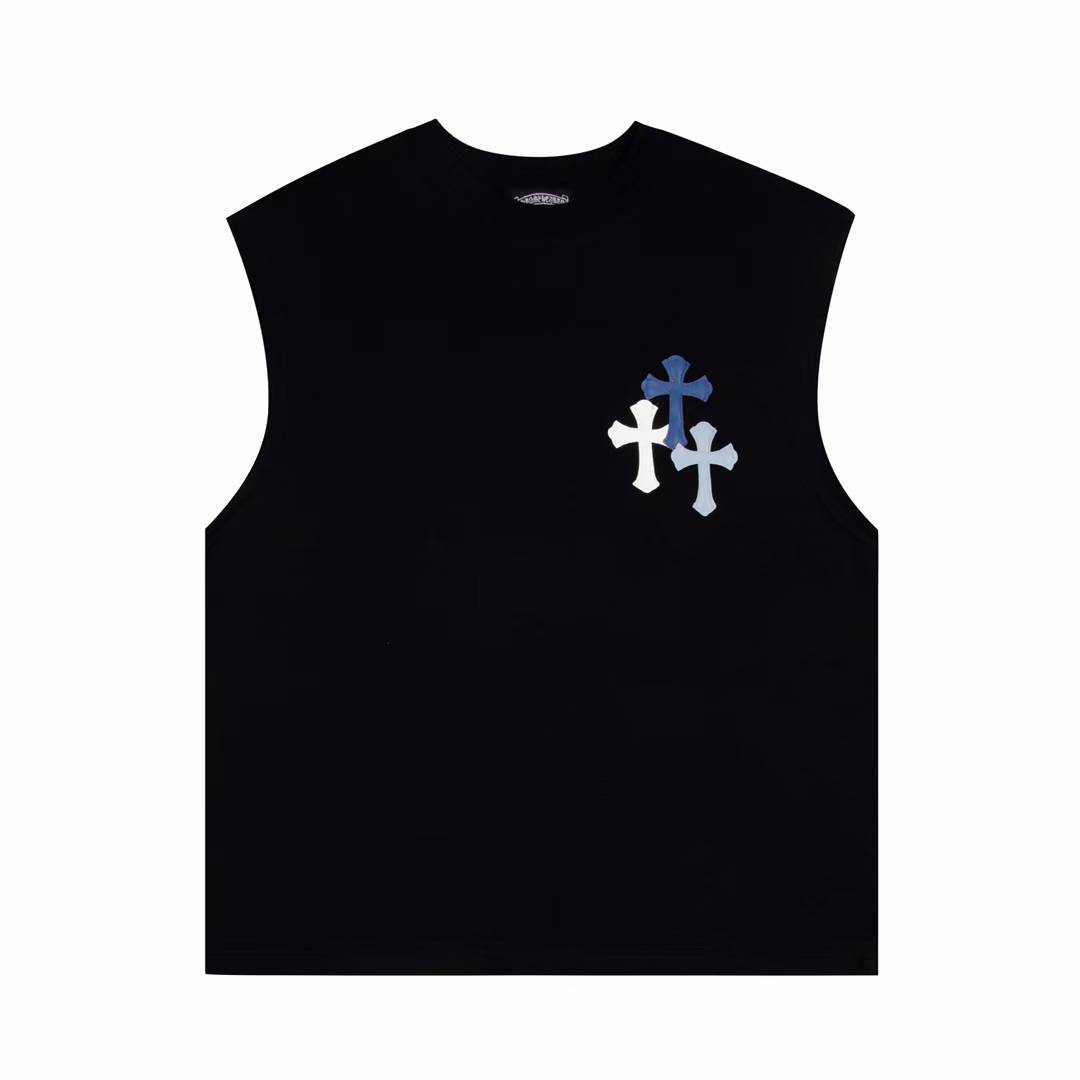 chrome hearts black sleeveless top