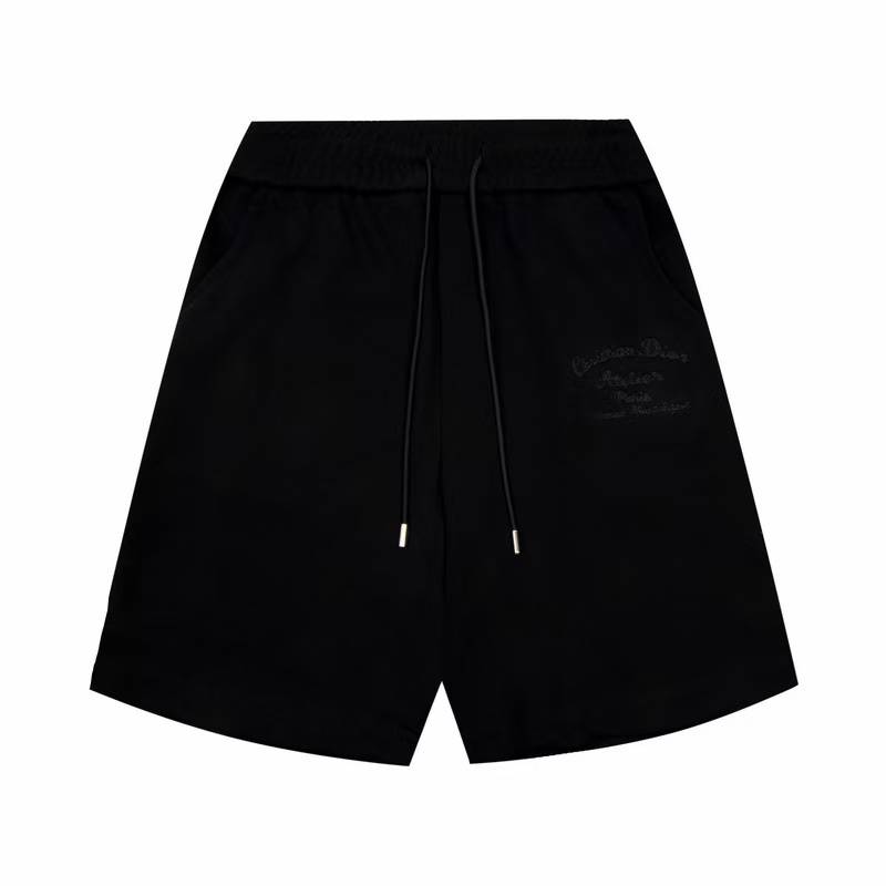 Dior black jersey shorts with a drawstring waist