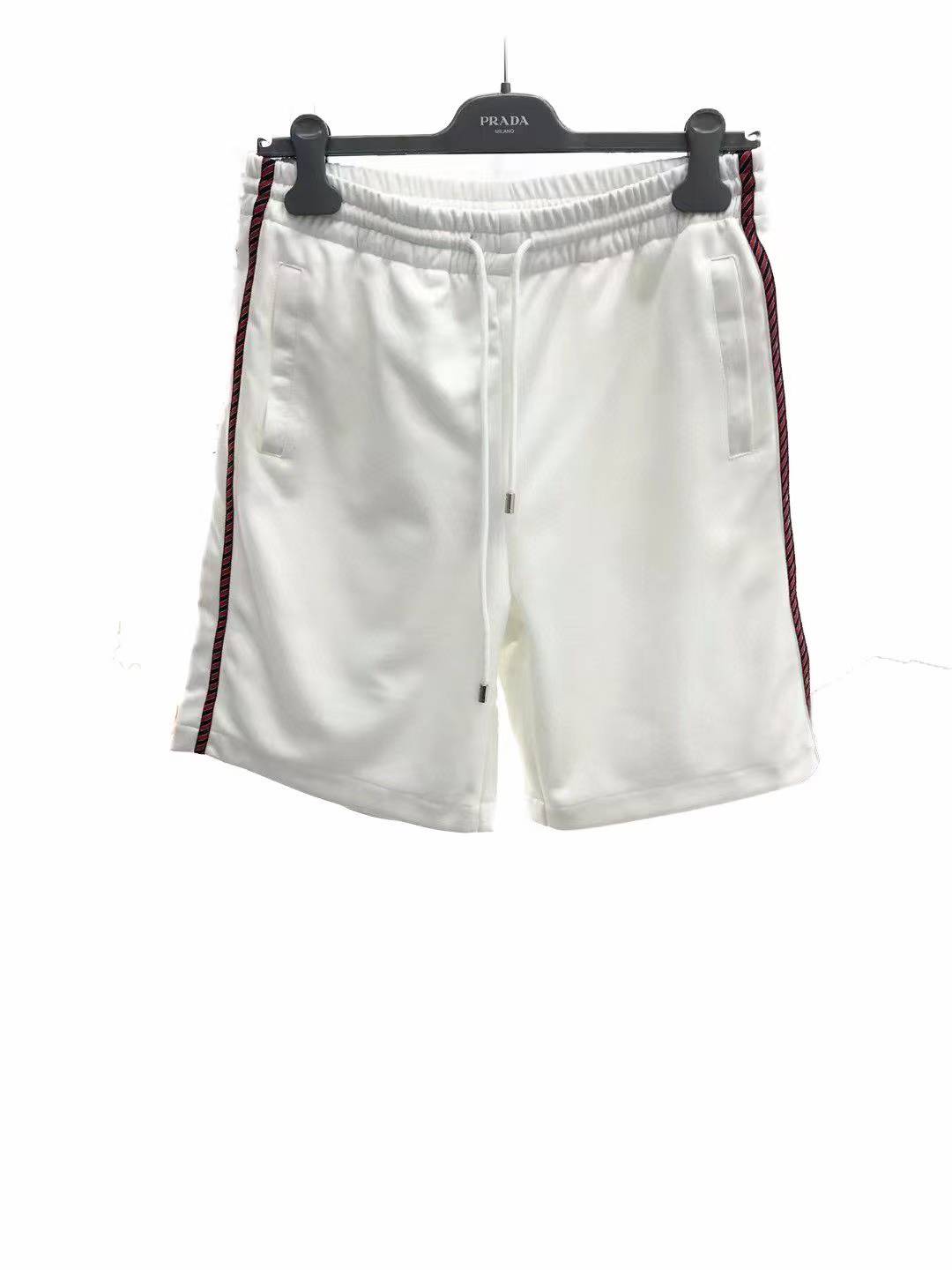 Gucci white men's shorts with side stripes