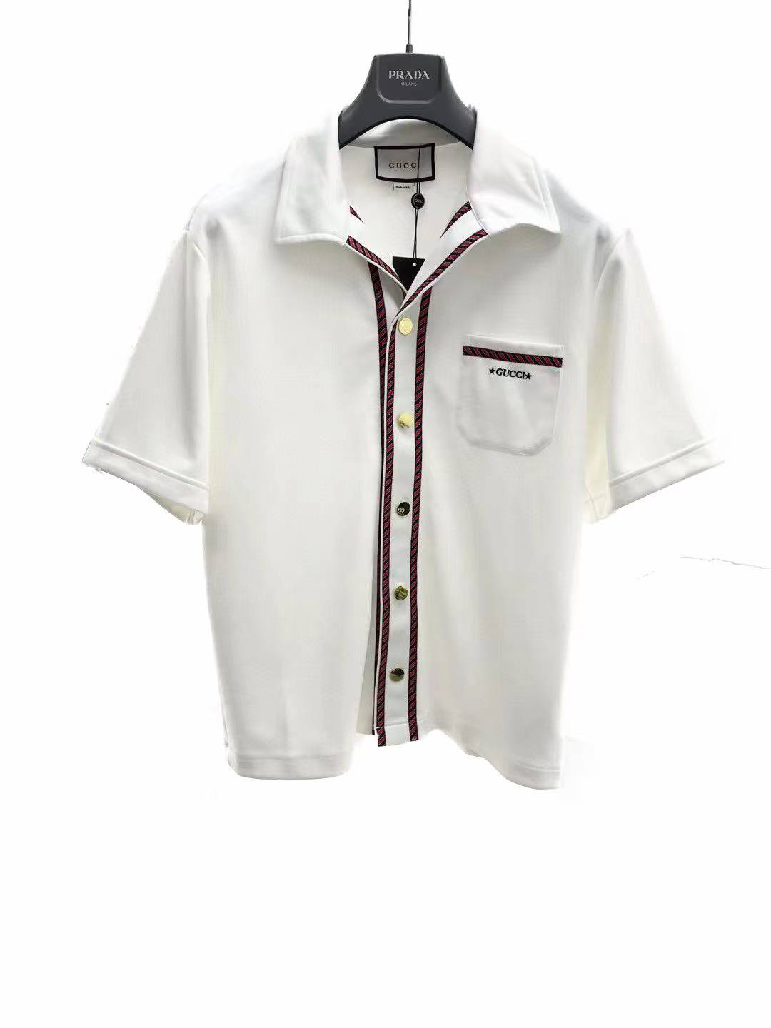 Gucci short sleeve polo shirt white