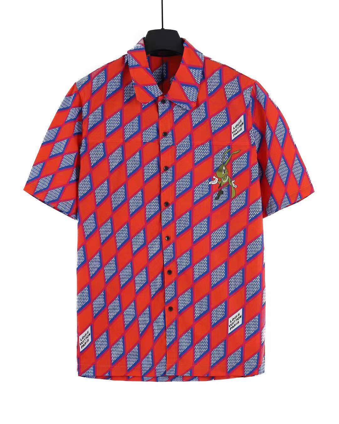 LV Diamond Damier Cricket Logo Shirt from the Virgil Abloh SS22 collection