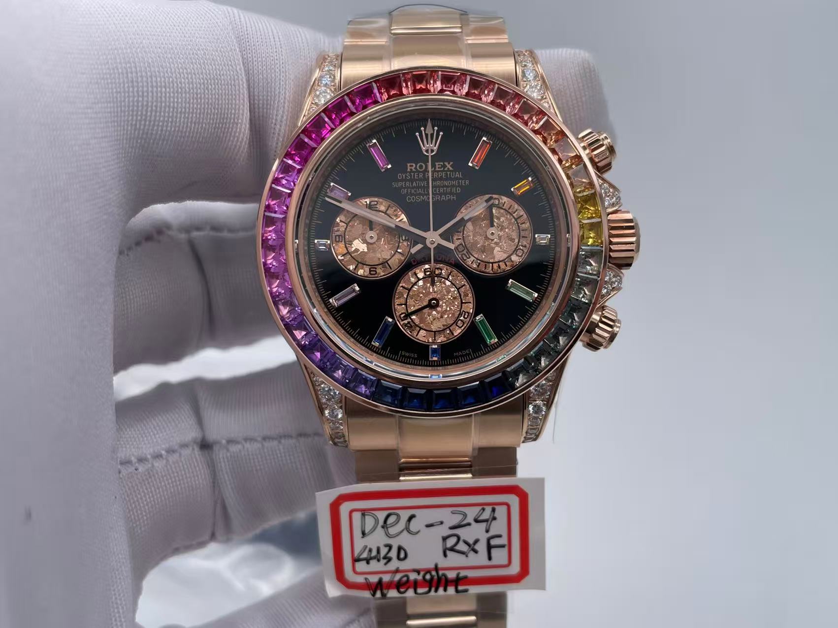 ROLDYT0670 - Daytona 116595RBOW RBW RG/RG Blk/Rbw SONIC SA4130 $928