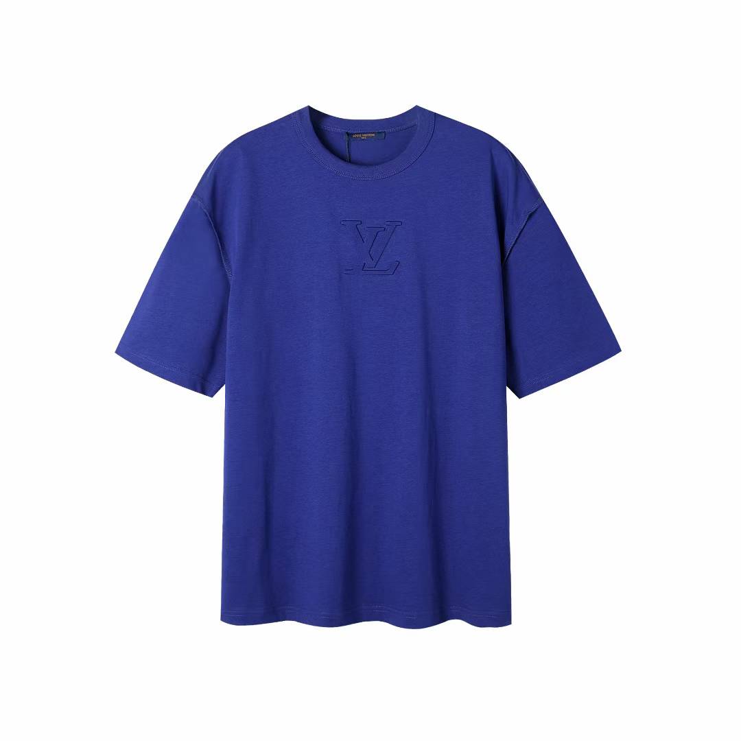 LV Embossed LV T-shirt in a blue color