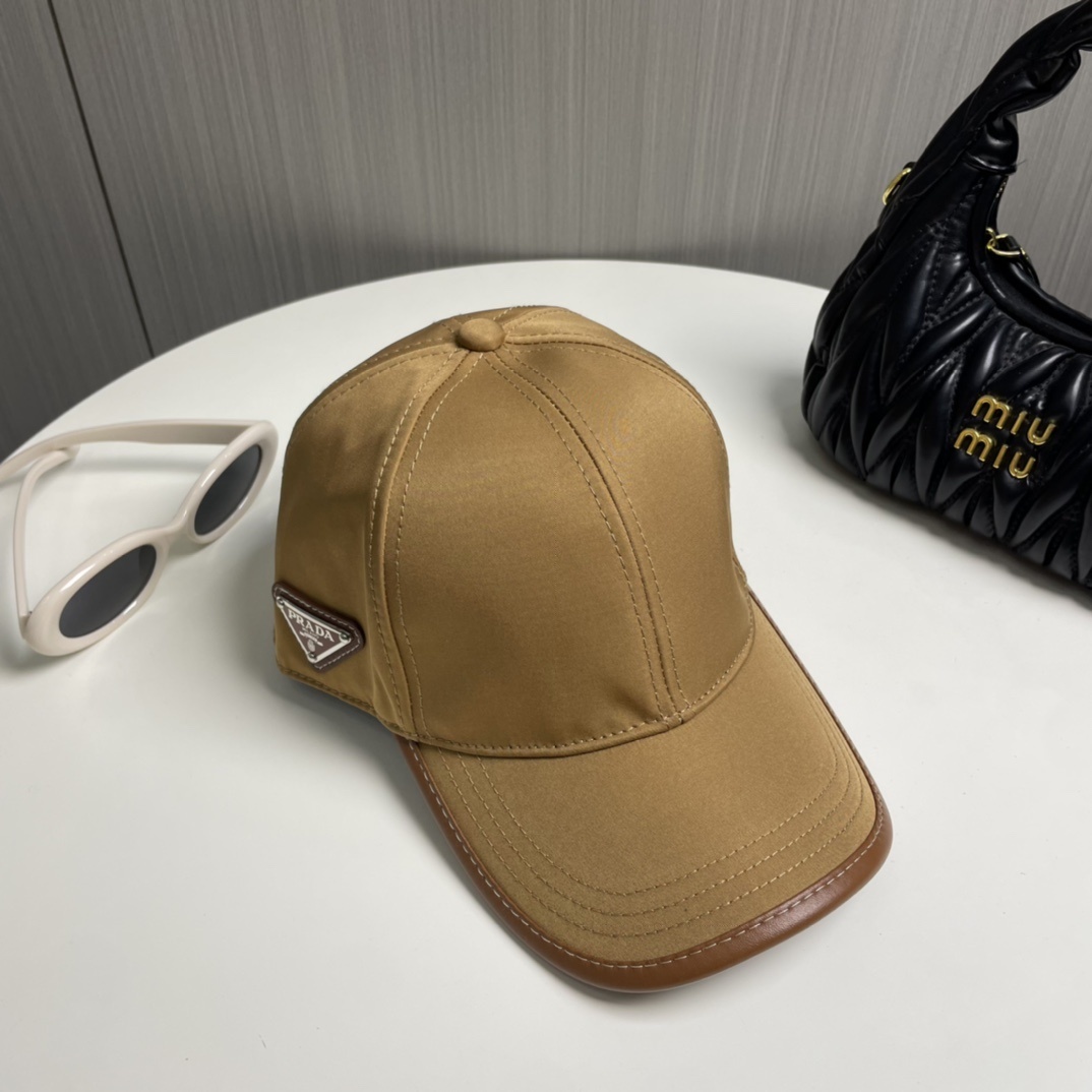 Prada Nylon baseball cap in brown