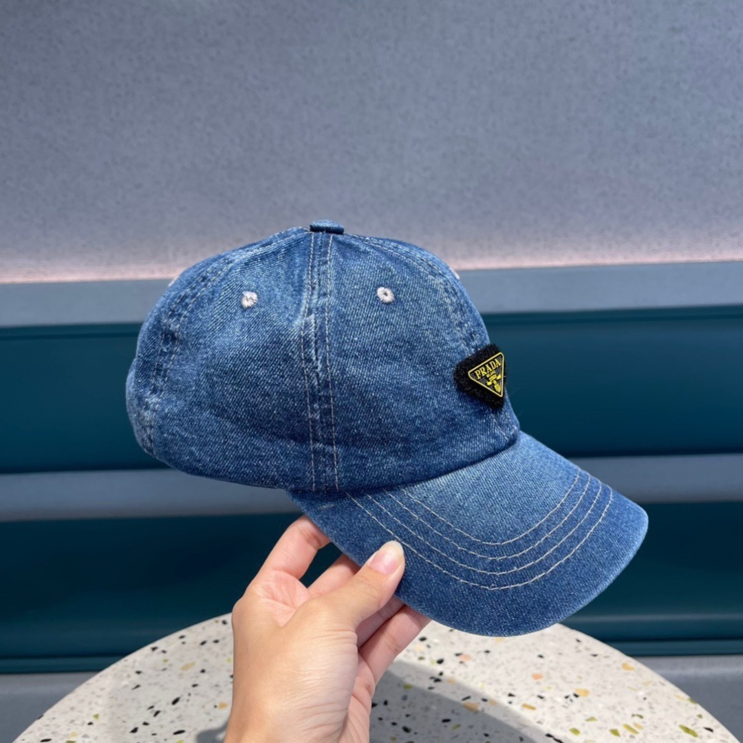 Prada light denim blue baseball cap