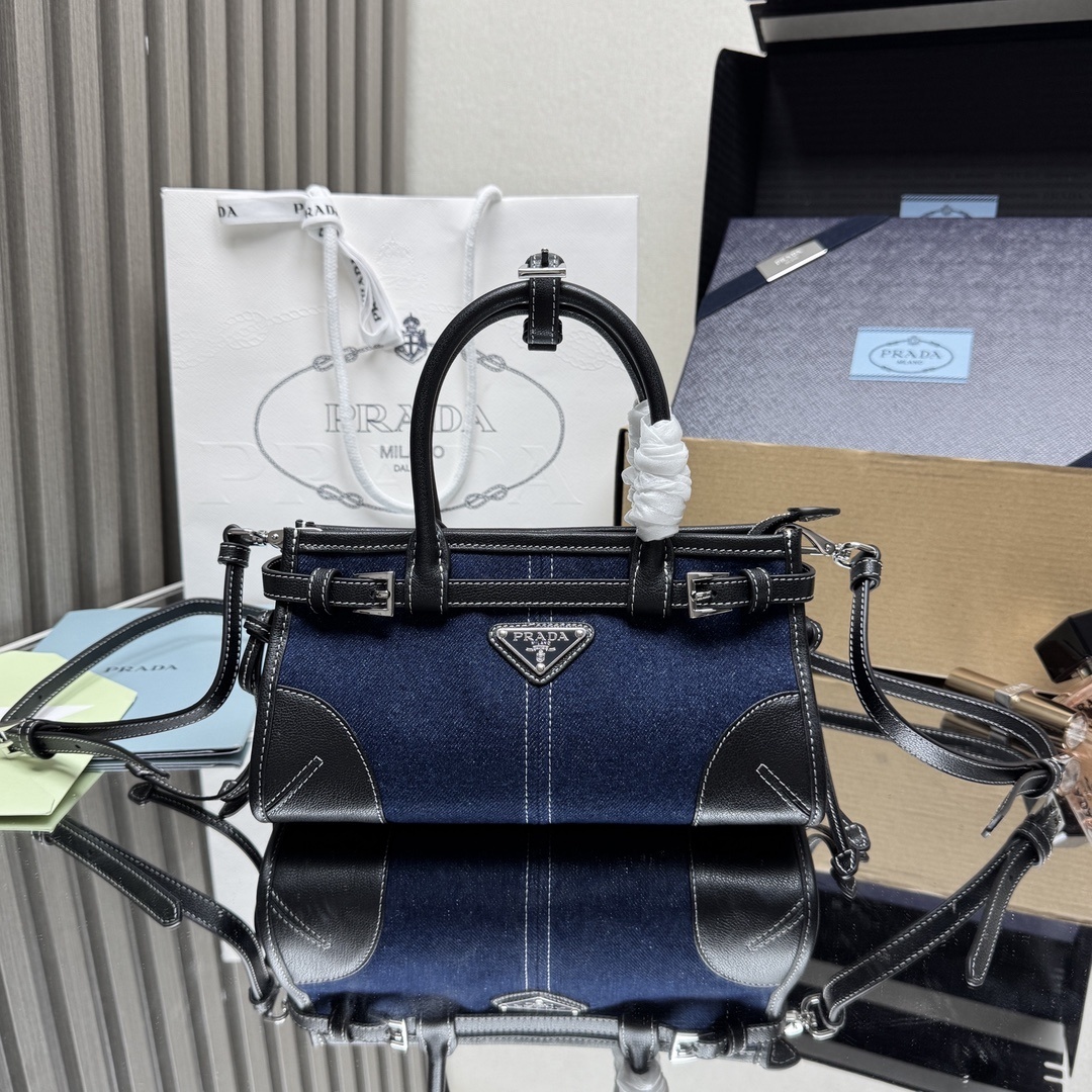 Prada Bonnie mini denim handbag