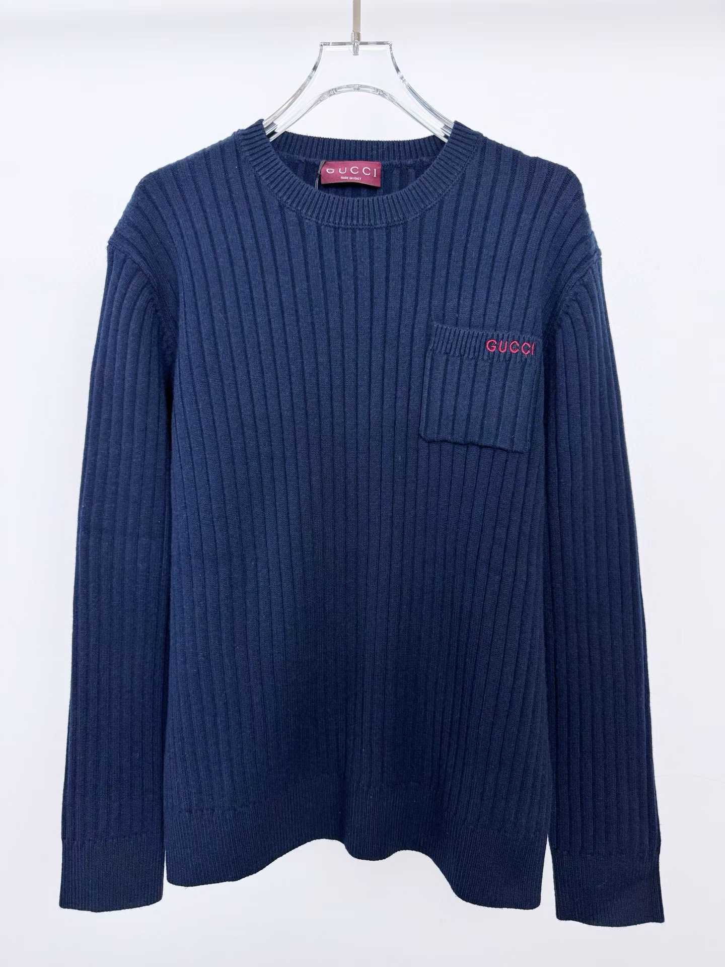 Gucci silk and cotton-blend knit sweater with intarsia