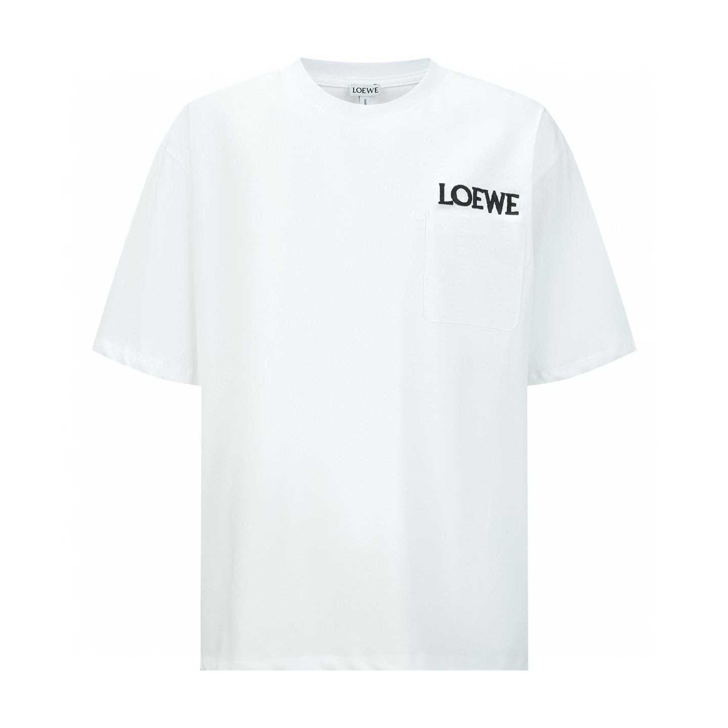 Loewe Relaxed fit T-shirt in cotton with an Anagram logo embroidered on the chest patch pocket