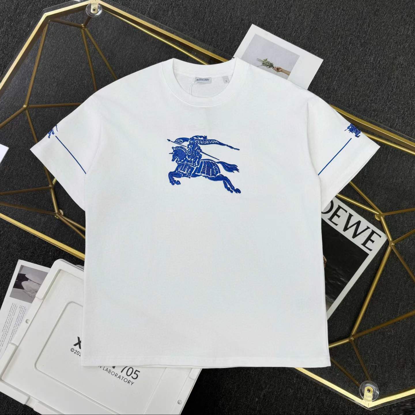 Burberry T-shirt blue Equestrian Knight Design (EKD) motif