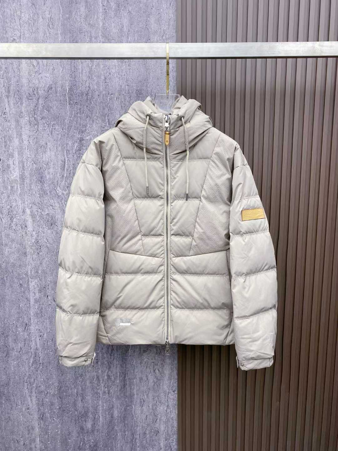 LV Monogram Down Jacket in volcanic ash polyamide