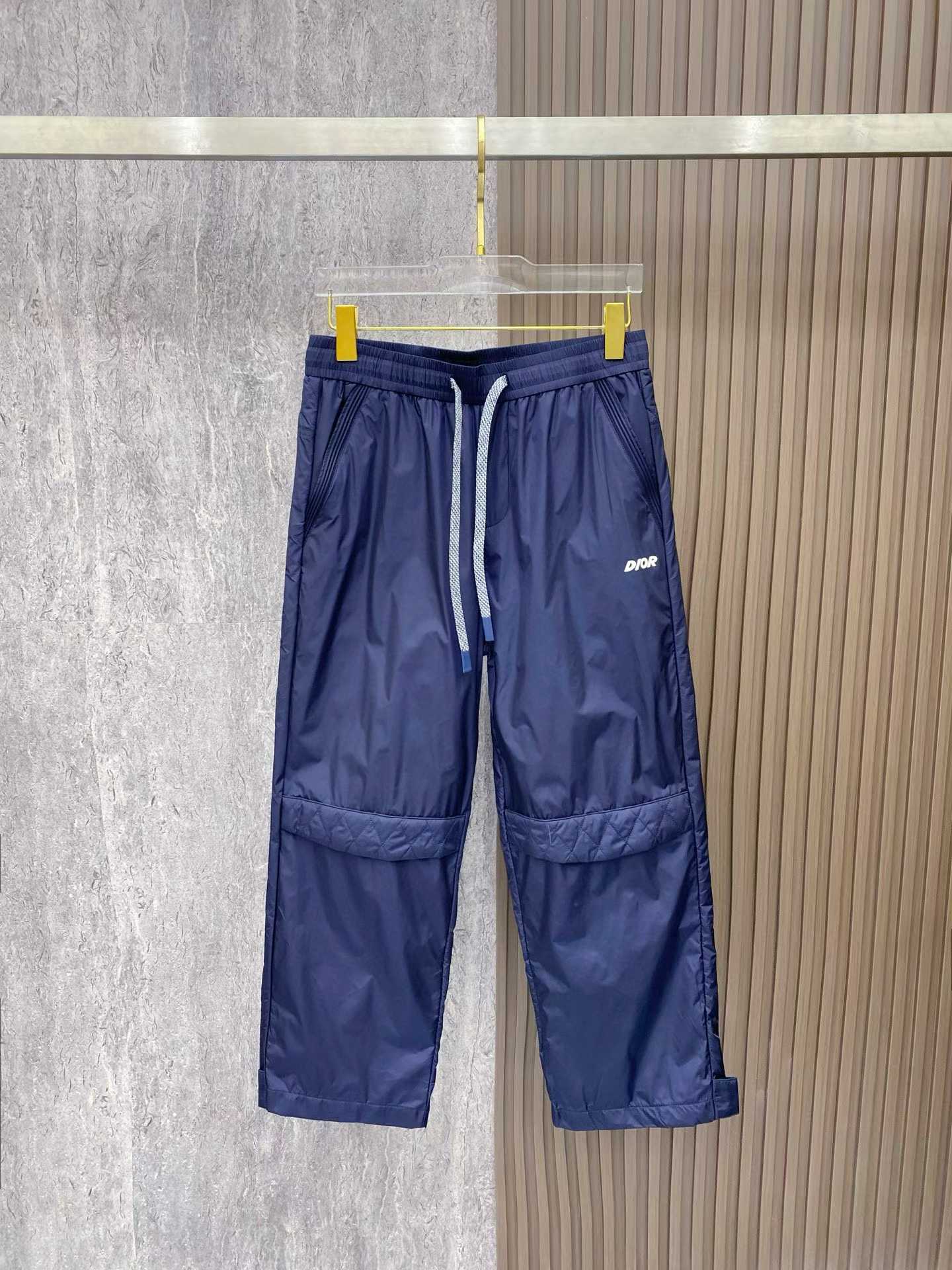 Dior navy blue nylon track pants