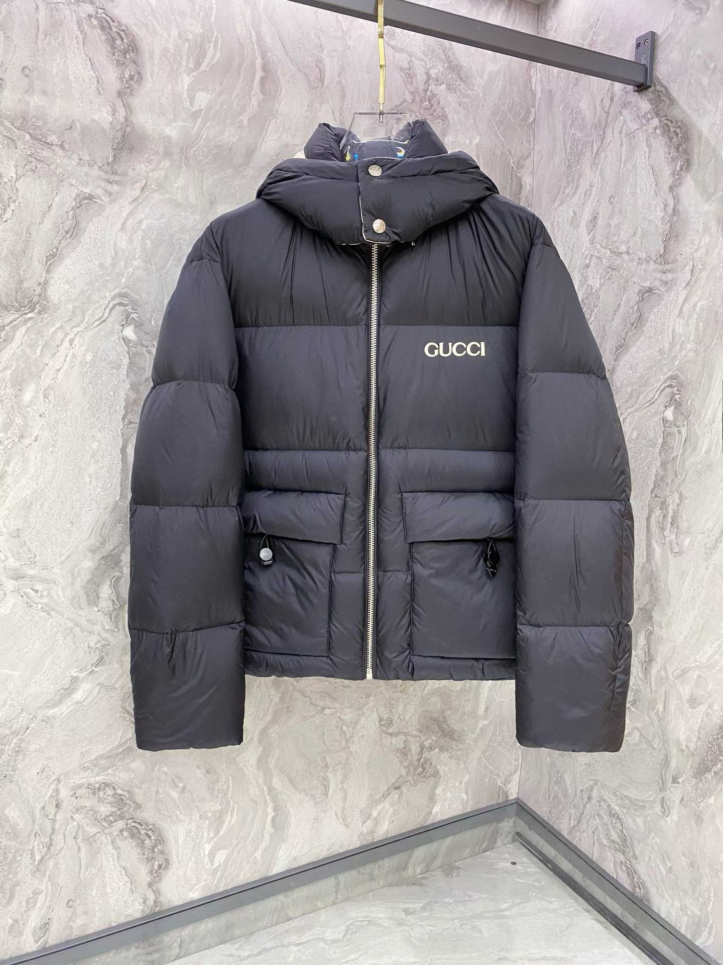 Gucci logo puffer jacket in nylon