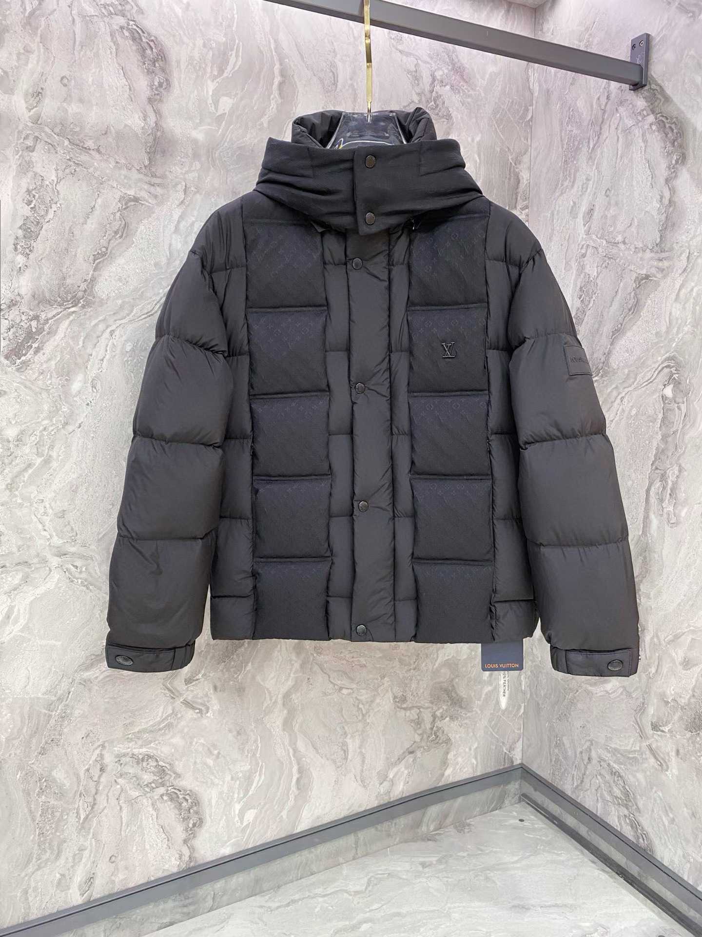Prada Re-Nylon hooded down jacket in black