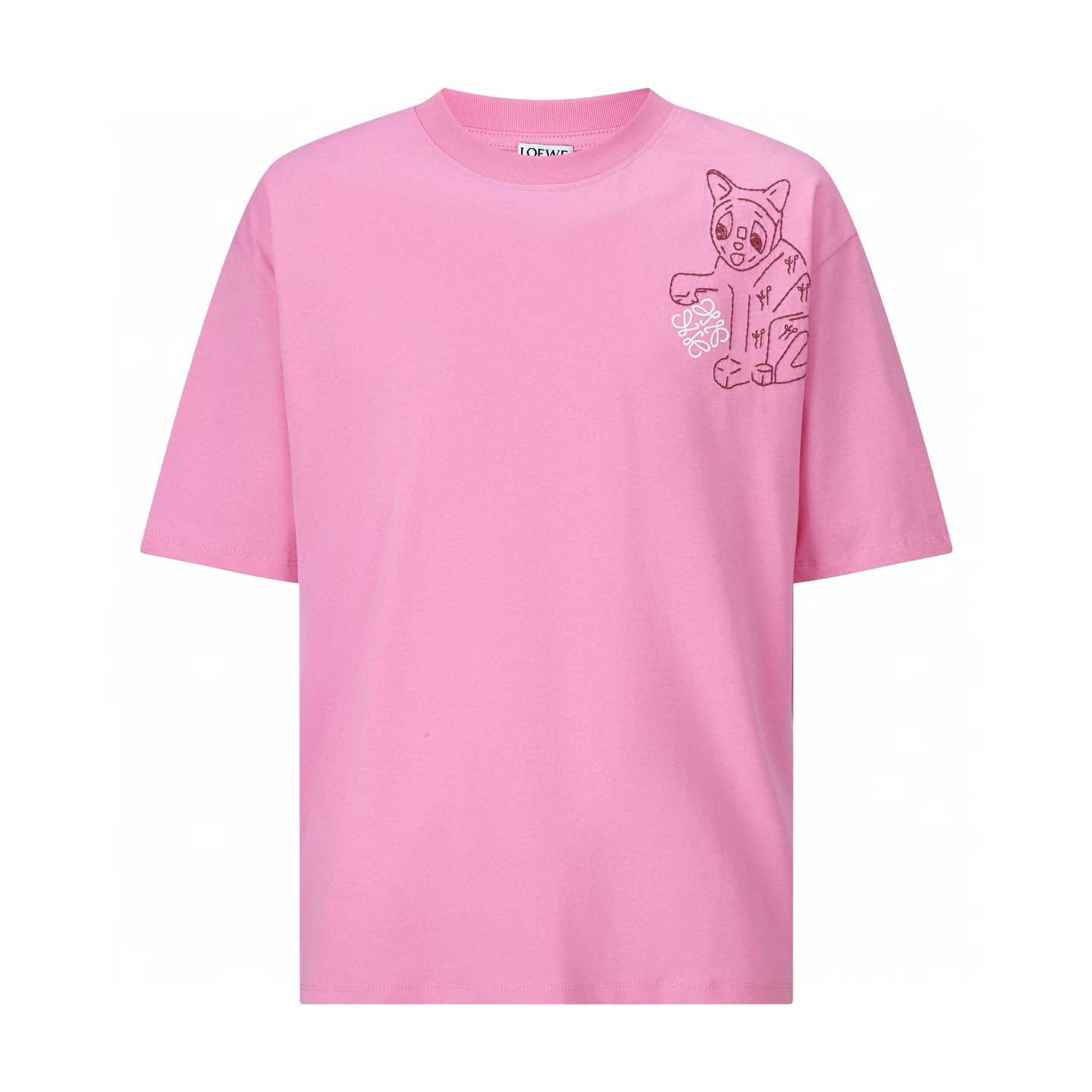 Loewe x Louis Wain cotton-blend jersey t-shirt with a cat and Anagram embroidery